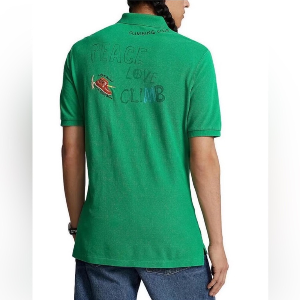 NWT Polo Ralph Lauren Classic Fit
Peace Climb Love Polo Shirt - Picture 2 of 6